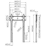 Vogels PFW6815, zidni nosač za TV od 43"-100", portrait, max. 100kg | shoptok.hr