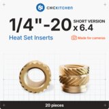 CNC Kitchen Gewindeeinsatz 1/4''-20 Short UNC - 1/4"-20 x 6.4 CNC Kitchen Gewindeeinsatz 1/4''-20 Short UNC - 1/4"-20 x 6.4 Slike