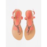 Shelvt Coral flip-flop sandals with chain | Shoptok.si