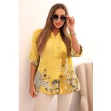Kesi Włoski Women's cotton shirt with button and pocket kiwi | shoptok.hr
