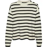 Vero_Moda Pulover 'VMSABA' kremna / črna