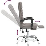  Masažni uredski naslonjač od tkanine smeđesivi | shoptok.hr