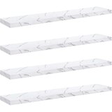  Polica na zidu Zidne 4 pcs Bijeli mramor 120 x 23 5 x 4 cm | shoptok.hr