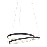 PAUL NEUHAUS Dizajn viseča svetilka črna 55 cm, vključno z LED zatemnitvijo - Rowan Cene