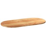Stolna ploča svjetlosmeđa 100x50x2 cm ovalna masivna hrastovina | shoptok.hr