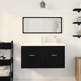  Set namještaja za kupaonicu 3 kom. Crni hrast Konstruirano drvo Crna 90 x 38,5 x 46 cm | Shoptok.si