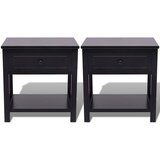  Noćni ormarići 2 kom Drveni Crni | shoptok.hr