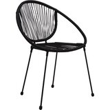  3-dijelni vanjski blagovaonski set od PVC ratana crni | shoptok.hr