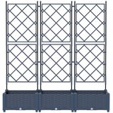  Vrtna saksija 3 pcs Sivi 120 x 40 x 125,5 cm Plastika | shoptok.hr