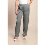 Fenzy Elegantne Dolge Hlače, Svetlo Sive | Shoptok.si