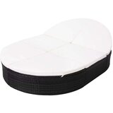 Vanjski Zunanji ležalnik z blazino poli ratan črn, (20662396) | Shoptok.si