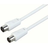 SCHWAIGER Priključni kabel za antenu (10 m, Bijele boje, 75 dB, IEC utikač, IEC utičnica) | shoptok.hr