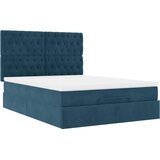  Otomanski krevet s madracima&LED tamnoplavi 140x190cm baršun | shoptok.hr