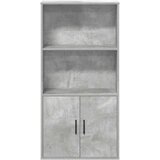vidaXL Knjižna omara betonsko siva 60x24x120 cm inženirski les | Shoptok.si