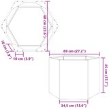  Vrtna sadilica maslinastozelena šesterokutna 69x60x45 cm čelik | shoptok.hr