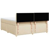 vidaXL Krevet s oprugama i madracem krem 180x200 cm od tkanine | shoptok.hr