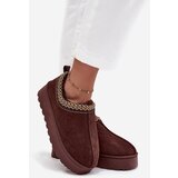 Boto Low Women's Snow Boots with Embroidery on Platform Chocolate Taliah | shoptok.hr