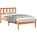  Krevetna konstrukcija s uzglavljem Vosak smeđa 75 x 190 cm | shoptok.hr