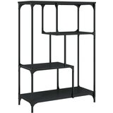 Police za knjige crne 81x36x115 cm konstruirano drvo i čelik | shoptok.hr
