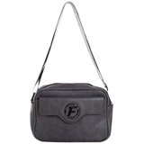 Fashion Hunters Dark gray women's eco-leather messenger bag Cene