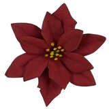  ukrasni cvjetovi božićna zvijezda poinsettia (bordo, plastika, 1 kom.) | shoptok.hr