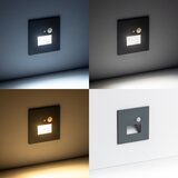  LED svetiljka za stepenište sa senzorom pokreta LED/1,5W/230V 3000/4000/6000K antracit | Eponuda.com