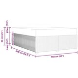  Okvir kreveta s madracem s madracem Plava 160 x 200 cm Baršun | shoptok.hr