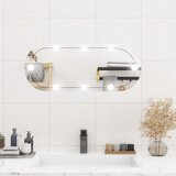  Zidno ogledalo s LED svjetlima 30 x 70 cm stakleno ovalno | shoptok.hr