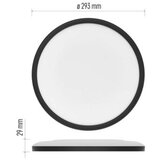  LED svetilo nadometno FLORI okrogla, črna, 18W, nevtralna bela | Shoptok.si