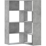  Kutni regal za knjige 4 razine boja betona 85x85x140 cm drveni | Eponuda.com