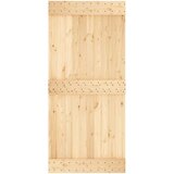  Drsna vrata s kompletom vodil 95x210 cm trdna borovina, (20998725) | Shoptok.si