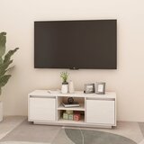 TV ormarić bijeli 110 x 30 x 40 cm od masivne borovine | shoptok.hr