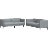 Maison Chic Sedežna garnitura - kavč 2-delna svetlo sivo blago, (21728537) | Shoptok.si