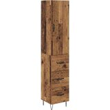 vidaXL Highboard Staro drvo 69,5 x 34 x 180 cm Konstruirano drvo | shoptok.hr