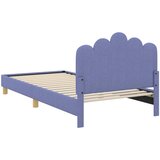  Krevet za djecu s uzglavljem Traper plava 90 x 190 cm Tkanina | shoptok.hr