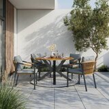 Ambia Garden VRTNA MIZA les, kovina črna, barve akacije | Shoptok.si