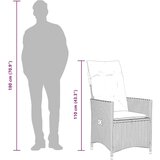 Bistro set od 3 komada s jastucima sivi poliratan | shoptok.hr