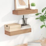 vidaXL Zidne police 2 kom 40 x 15 x 6 cm od masivne tikovine | shoptok.hr