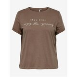 Only Brown T-Shirt CARMAKOMA Bessy - Women | Shoptok.si