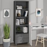 vidaXL Visoka omara temno siva 60x35x180 cm trdna borovina Cene