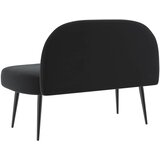  Oblikovana klupa s naslonjačem Crna 110 x 60 x 76 cm Baršun | shoptok.hr