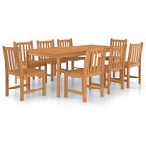  Vrtni blagovaonski set od 9 dijelova 200 x 100 cm masivno tikovino drvo | shoptok.hr