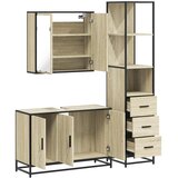  3-dijelni set kupaonskog namještaja boja hrasta sonome drveni | shoptok.hr