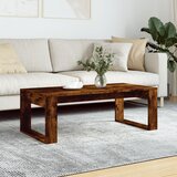 vidaXL Klubska mizica dimljeni hrast 102x50x35 cm inženirski les Cene