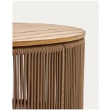 Kave Home Okrogla vrtna mizica z mizno ploščo iz akacije ø 70 cm Dandara – | Shoptok.si