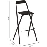 5five Five Barski stolac Louna crni | shoptok.hr