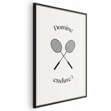  Plakat - Summer Games - Badminton Rackets on a White Background 60x90 Crni okvir | shoptok.hr