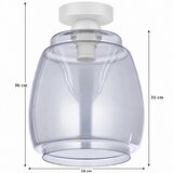 Brilagi Plafonsko LED svetlo R GLASS 1xE27/60W/230V Ø 26 cm bela/dim siva | Eponuda.com