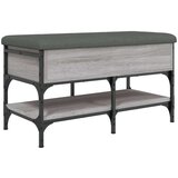  Klupa za cipele siva boja hrasta 82x42x45 cm konstruirano drvo | shoptok.hr