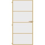Sobna Notranja vrata ozka zlata 93x201,5cm kaljeno steklo in aluminij, (20983230) | Shoptok.si